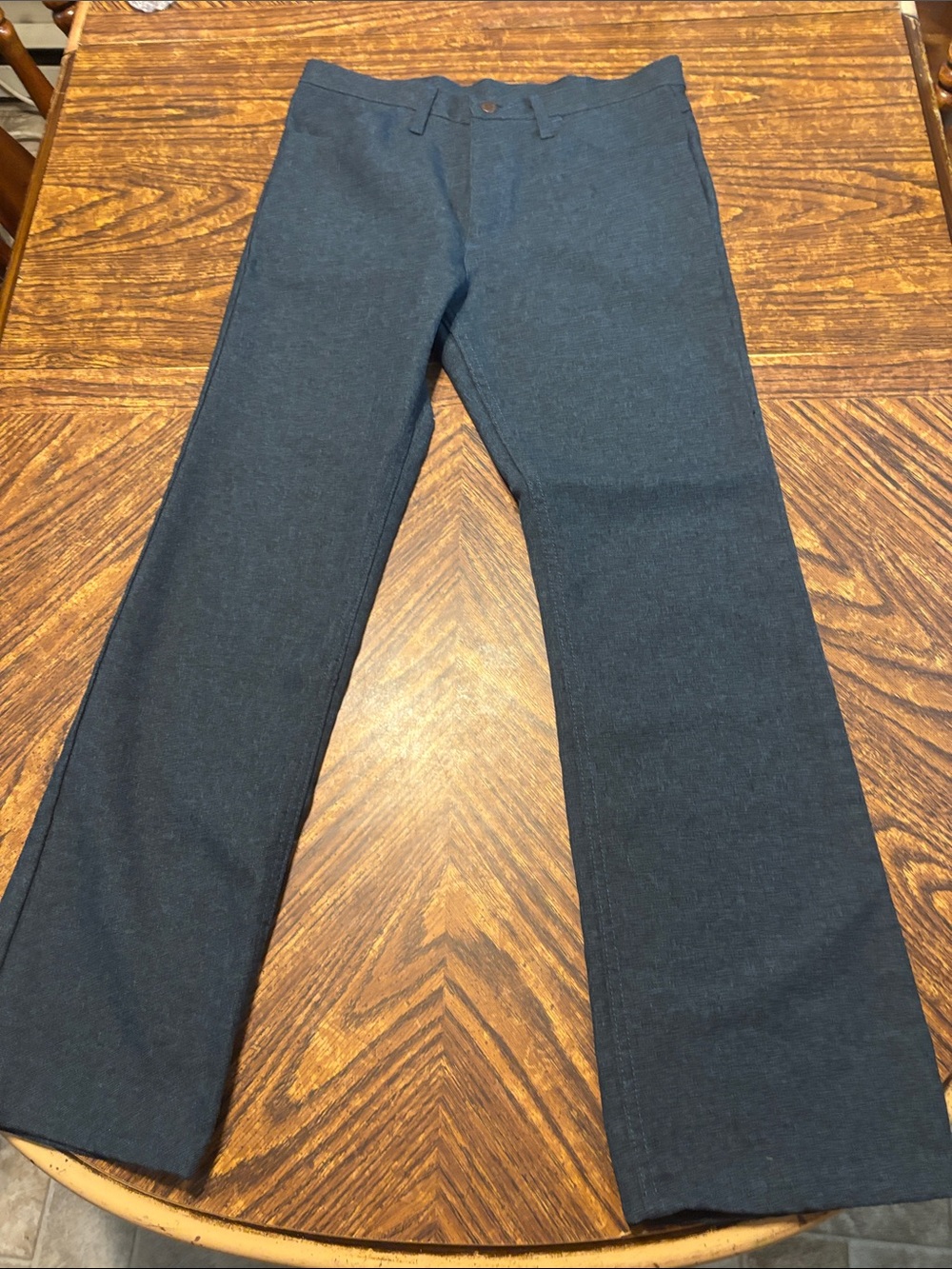 Wrangler Dark Blue Straight-Leg Chinos